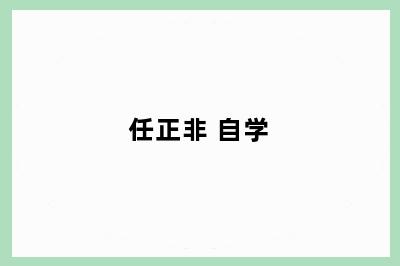 任正非 自学